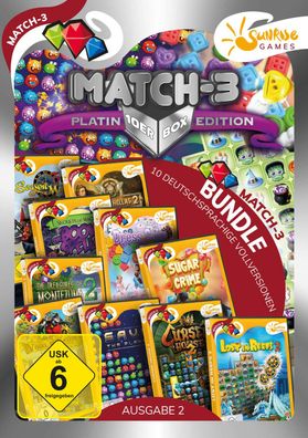 Match 3 Platin 10er Box Vol. 2 Sunrise Games PC Spiel Neu & OVP