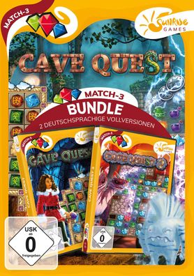 Cave Quest 1 + 2 Sunrise Games PC Spiel Match 3 Neu & OVP