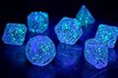 Borealis® Mini-Polyhedral Royal Purple/ gold Luminary™ 7-Die Set 