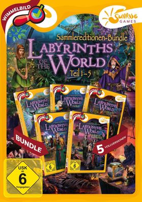 Labyrinths of the World 1-5 Sunrise Games PC Spiel Wimmelbild Neu & OVP