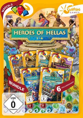 Heroes of Hellas 1-6 Sunrise Games PC Spiel Match 3 Neu & OVP