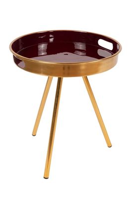 Retro Couchtisch Gold Rund Wohnzimmer Tisch Beistelltisch Modern Ø 38 cm