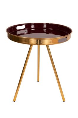 Retro Couchtisch Gold Rund Wohnzimmer Tisch Beistelltisch Modern Ø 47 cm