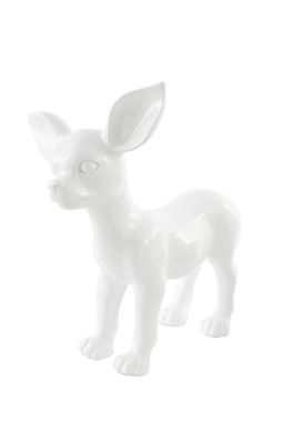 Chihuahua Dekofigur Farblauf Hund Skulptur Kunst Statue Modern Wohnzimmer Deko