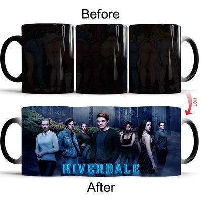 Riverdale Keramiktasse Thermoeffekt Tasse Heat Change Mug Kaffee Milch Becher