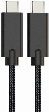 Networx Braid USB-C to USB-C Kabel 2m Daten- und Ladekabel Stoffmantel schwarz