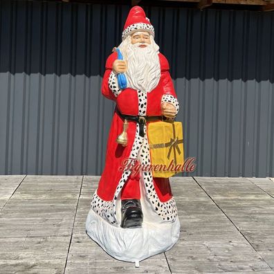 Weihnachtsmann riesen groß lebensgroß Außendekoration Advent Nikolaus Figur rot