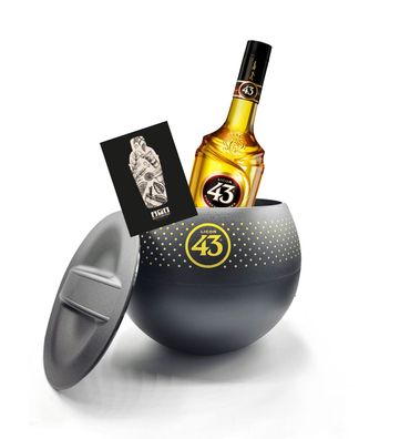 Licor 43 Set - Cuarenta y Tres Likör 0,7L (31% Vol) + Kühler in Schwarz Flasche