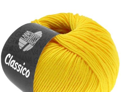 20 % Rabatt: 9 x 50 g = 450 g Lana Grossa Classico, Fb. 058 gelb