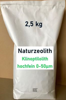 2500g Zeolith Pulver 100% Naturprodukt Klinoptilolith Gehalt ü. 85% 0-50µm