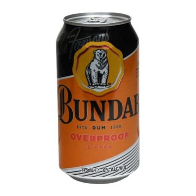 Bundaberg Overproof Rum & Cola Can 6.0 % vol. 375 ml