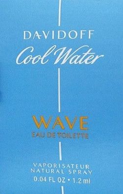 Davidoff Cool Water WAVE 1,2ml Eau de Toilette Herren Duft Natural Spray - Reisegröße