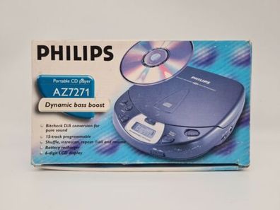 Discman CD Philips AZ7271 Portable CD Player Silber OVP Dynamic Bass Boost
