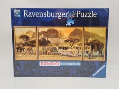 Ravensburger Puzzle Unterwegs in Afrika 1000 Teile Triptychon 2013 Tiere Natur