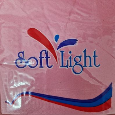 50x Soft Light Servietten 2-lg 33 x 33 cm 1/4 Falz " Rosa Farbe " Restposten
