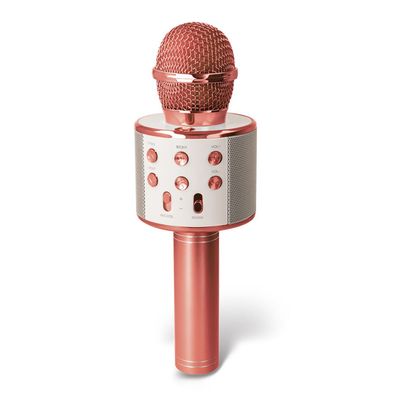 Forever BMS-300 Lite Bluetooth-Mikrofon mit Lautsprecher Karaoke-Mikrofon Roségold