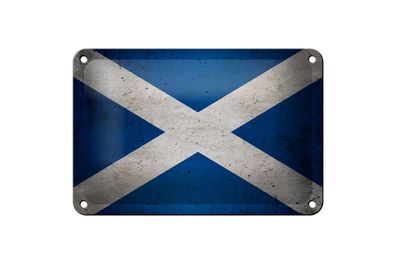 Blechschild Flagge 18x12 cm Schottland Fahne Metall Deko Schild