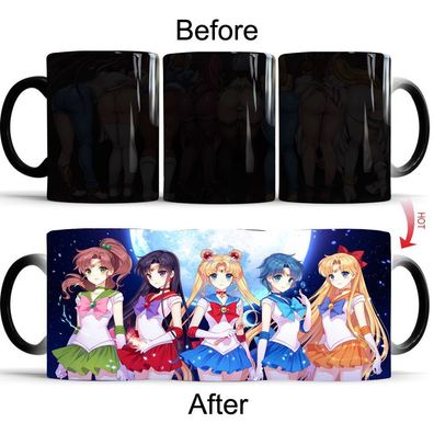 Sailor Moon Keramiktasse Thermoeffekt Tasse Heat Changing Mug Kino Ami Kaffee Becher