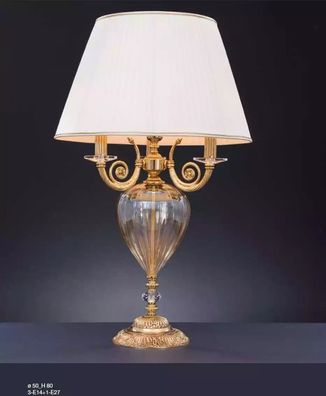 luxuriöse Tischleuchte Art déco Stil Kronleuchte Tisch Lampe Kristall Leuchte