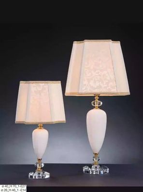 Antik Stil Leuchte Lampen Weiß Tischleuchte Tisch Lampe Leuchten Kronleuchte
