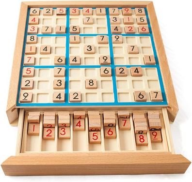 Lixada Holz Sudoku Puzzle Board - Mathematisches Denkspiel