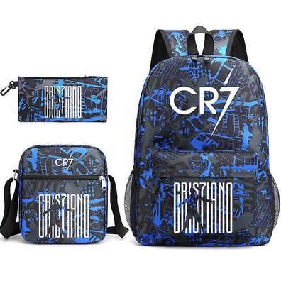 Fashion Cr7 Backpack Mochila New Students Capacity School Bags