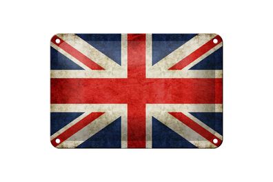 Blechschild Flagge 18x12 cm United Kingdom Metall Wanddeko Deko Schild