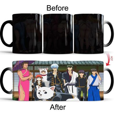 Anime Gintama Keramiktasse Thermoeffekt Tasse Kaffee Teetassen Heat Changing Mug