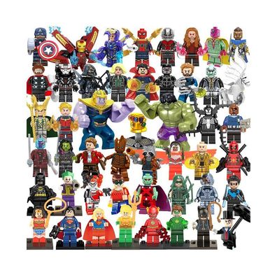 48 Stück DC Marvel Superhelden Minifiguren Spielzeug passend für Lego