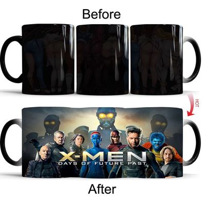 Superheld X-Men Jean Mystique Cyclops Thermoeffekt Tasse Kaffeebecher für Kinder&Fans