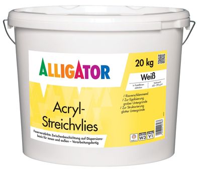 Alligator Acryl-Streichvlies 20 kg weiß
