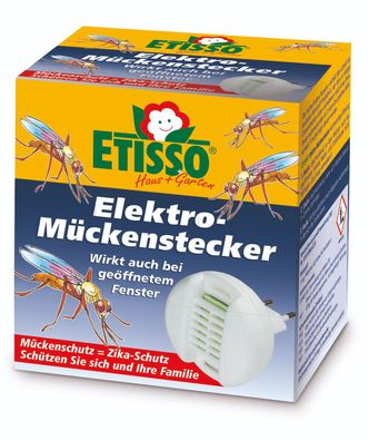 Etisso Elektro-Mückenstecker, Gerät + 20 Plättchen, Insektenschutz, Mückenschutz