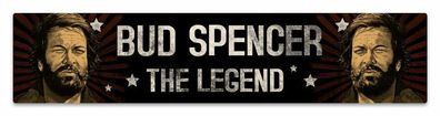 Bud Spencer - The Legend, Straßenschild - Magnet, Blech 16 x 3,5 cm, STRMB 05