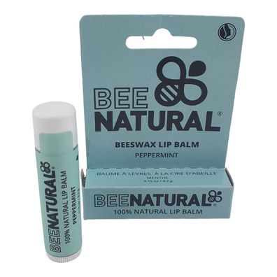 Bee Natural Beeswax Lip Balm Peppermint 4,2 g Lippenbalsam (Gr. Standardgröße)