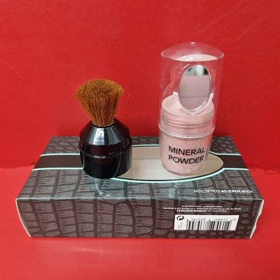Maxbrands Kosmetik Makeup Mineral Pulver Rouge Charming Rose mit Spiegel und Pinsel