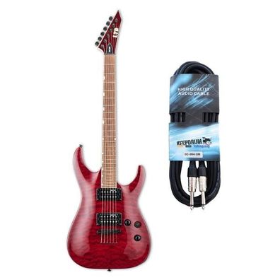 ESP LTD MH-200QM NT STBC E-Gitarre mit Kabel