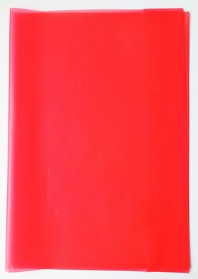 Herlitz 5214036 Heftumschlag, DIN A4, rot, transparent