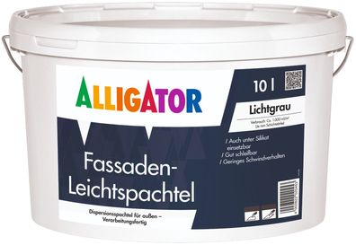 Alligator Fassaden-Leichtspachtel 10 Liter lichtgrau