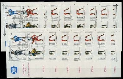 Schweiz Block 22-ESST FORM Nr. 1-15 15 Blocks S5F01CE