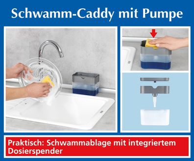 Schwamm-Caddy mit Pumpe Fassungsvermögen: 500 ml.