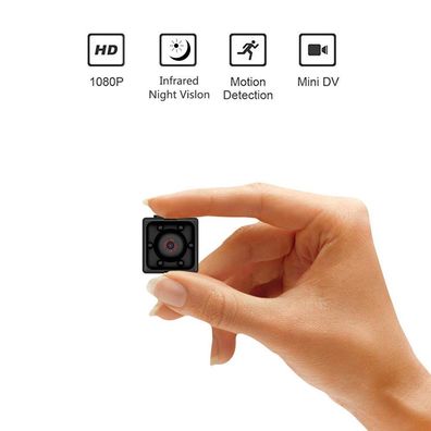 Mini-Kamera, Full HD 1080P Tragbare kleine HD-Nanny-Kamera mit Nachtsicht, Videoaufz