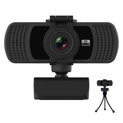 Webcam 2K mit Mikrofon, 2020 Upgrade Webcam 1080P Full HD, USB Webcam mit Festem Fok