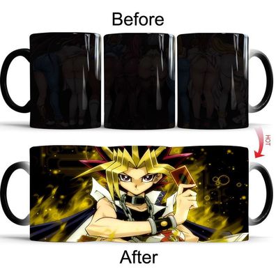 Anime Yu-Gi-Oh! Yugi Muto Anzu Joey Heat Changing Mug für Kinder Keramik Kaffeebecher