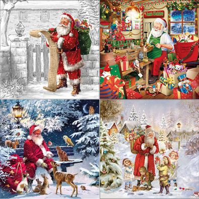 1 x 20 Servietten Weihnachten Weihnachtsmann 33 x 33 cm Schnee Tiere Papierservietten