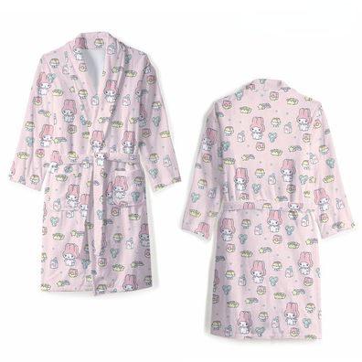 Anime Badbadtz-maru Pajamas Melody Kuromi Nachthemd Flanell Robe mit Bund Paar Mantel