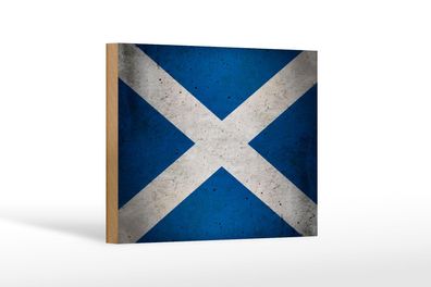 Holzschild Flagge 18x12 cm Schottland Fahne Holz Deko Schild
