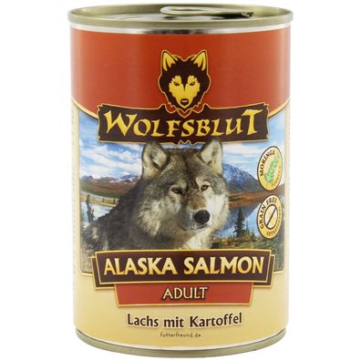 Wolfsblut ¦ Alaska Salmon - Adult - 6 x 395g ¦ nasses Hundefutter in Dosen