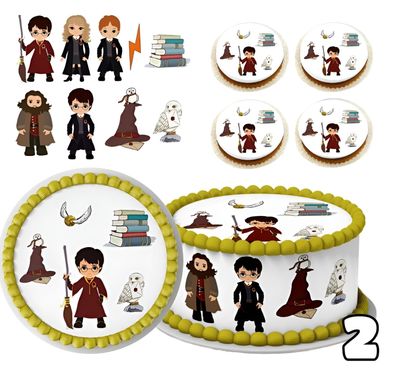 Essbar Harry Potter Ron Hermione Tortenaufleger Tortenbild Fototorte Zuckerbild 4