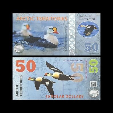 Arctic-Territories Banknoten 50 Polar Dollar Papiergeldscheine (PD100)