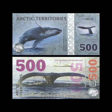 Arctic-Territories Banknoten 500 Polar Dollar Papiergeldscheine (PD103)